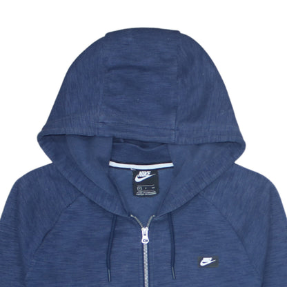 Mens UK Size S Nike Blue Full Zip Hoodie