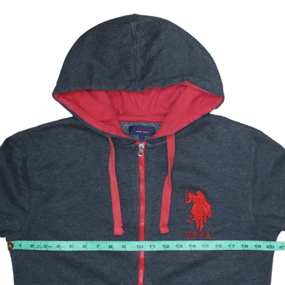 U.S. Polo Assn. Men's Dark Grey Full Zip Hoodie Small
