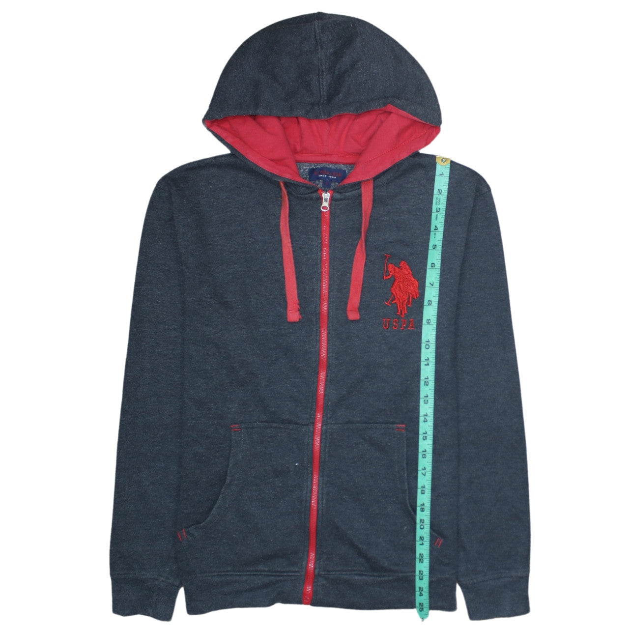 U.S. Polo Assn. Men's Dark Grey Full Zip Hoodie Small