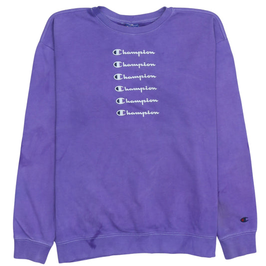 Womens UK Size M Champion Purple Pullover Sweatshirt