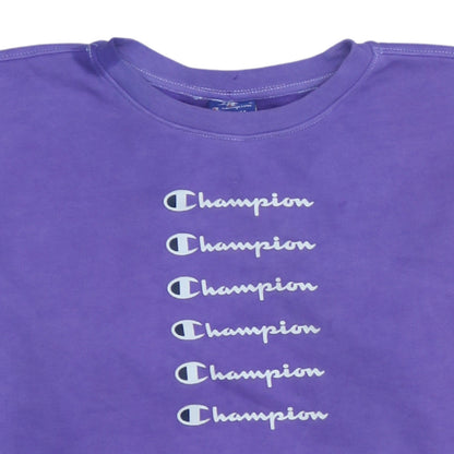 Womens UK Size M Champion Purple Pullover Sweatshirt