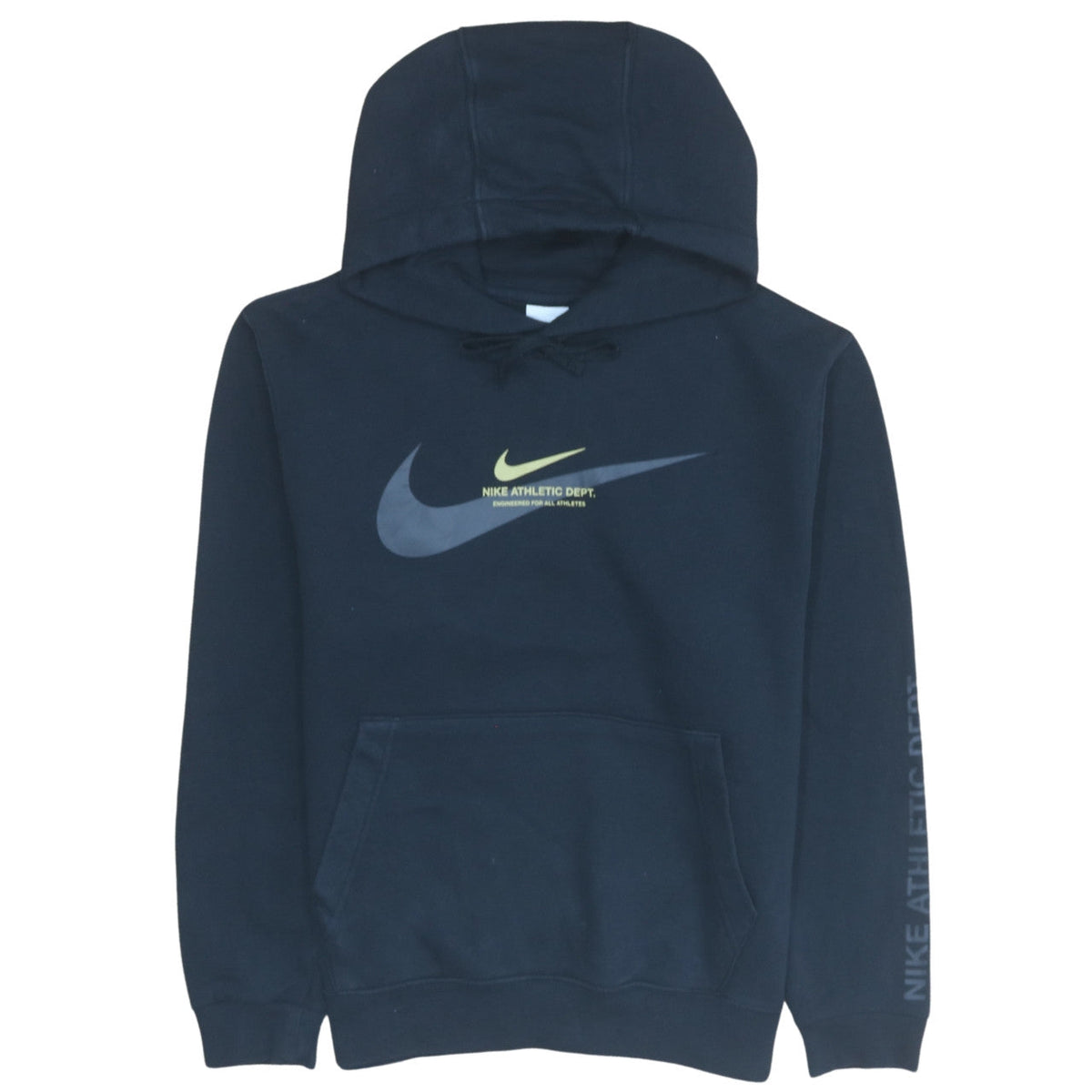 Nike Men's Black Small Pullover Hoodie with Logo Print