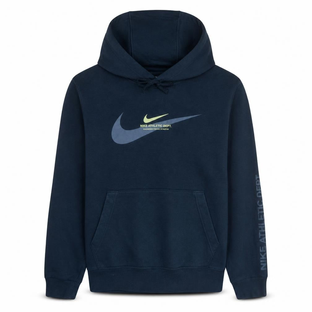 Nike Men's Black Small Pullover Hoodie with Logo Print