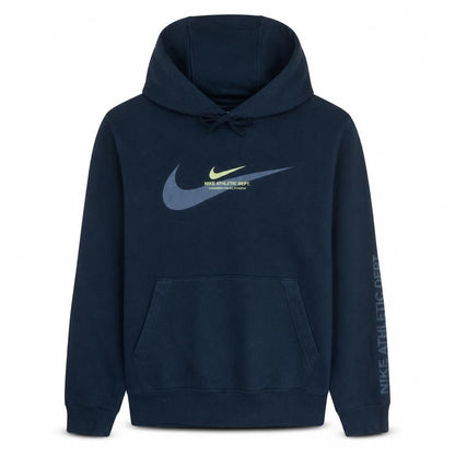 Nike Men's Black Small Pullover Hoodie with Logo Print