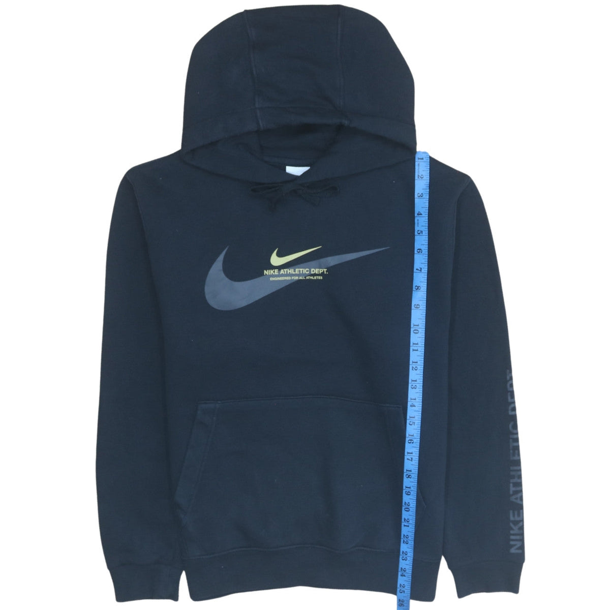 Nike Men's Black Small Pullover Hoodie with Logo Print