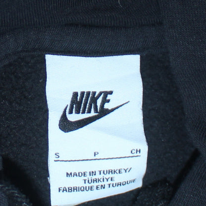 Nike Men's Black Small Pullover Hoodie with Logo Print