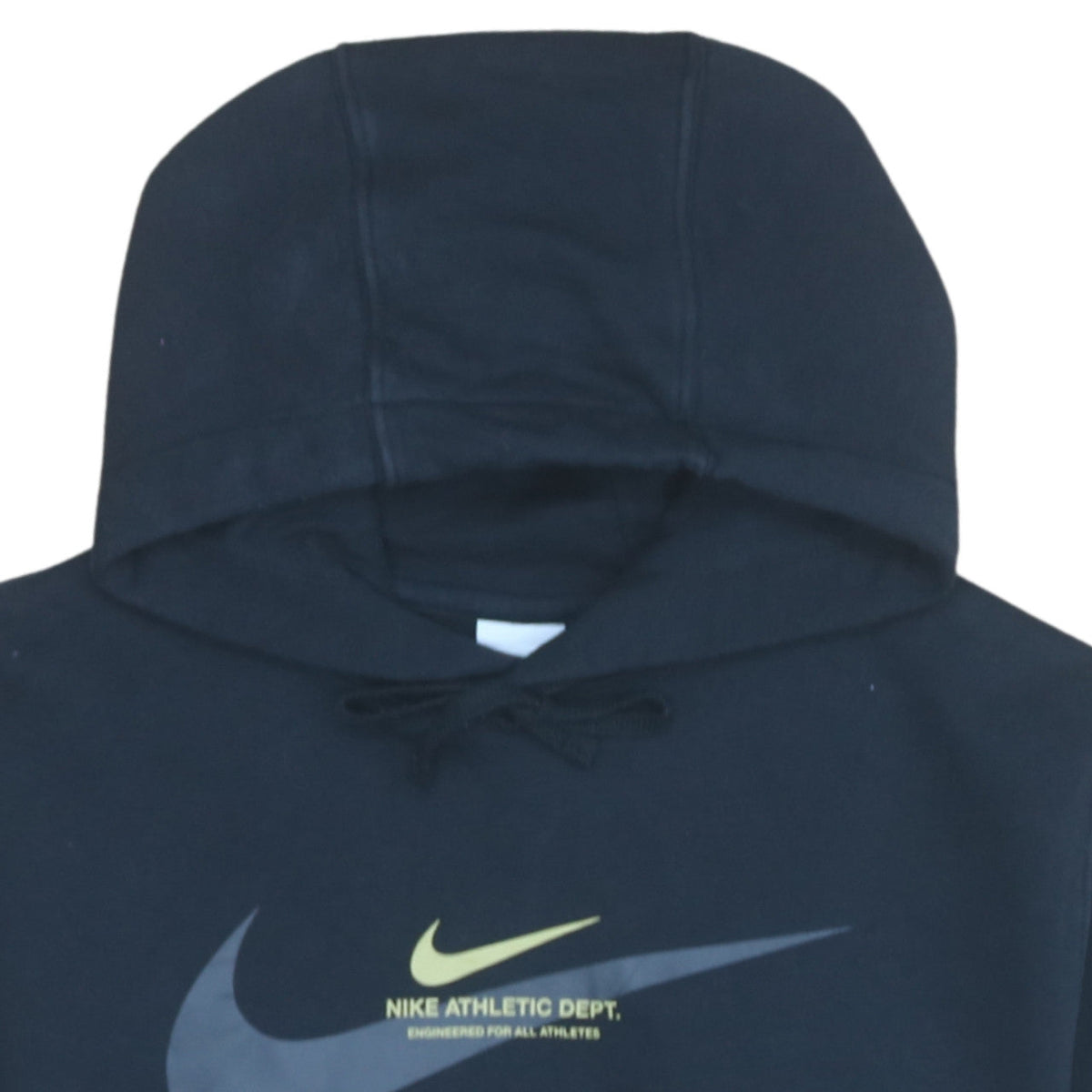 Nike Men's Black Small Pullover Hoodie with Logo Print