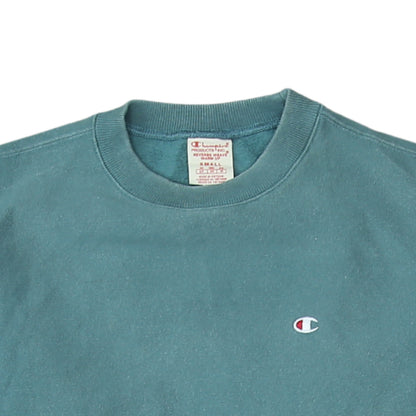 Champion Men's Green Reverse Weave Crew Neck Sweatshirt Size S