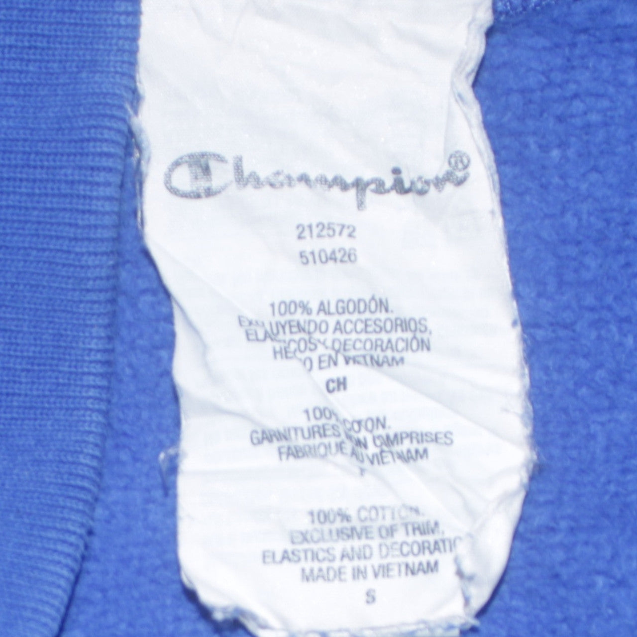 Mens UK Size S Champion Blue Pullover Sweatshirt