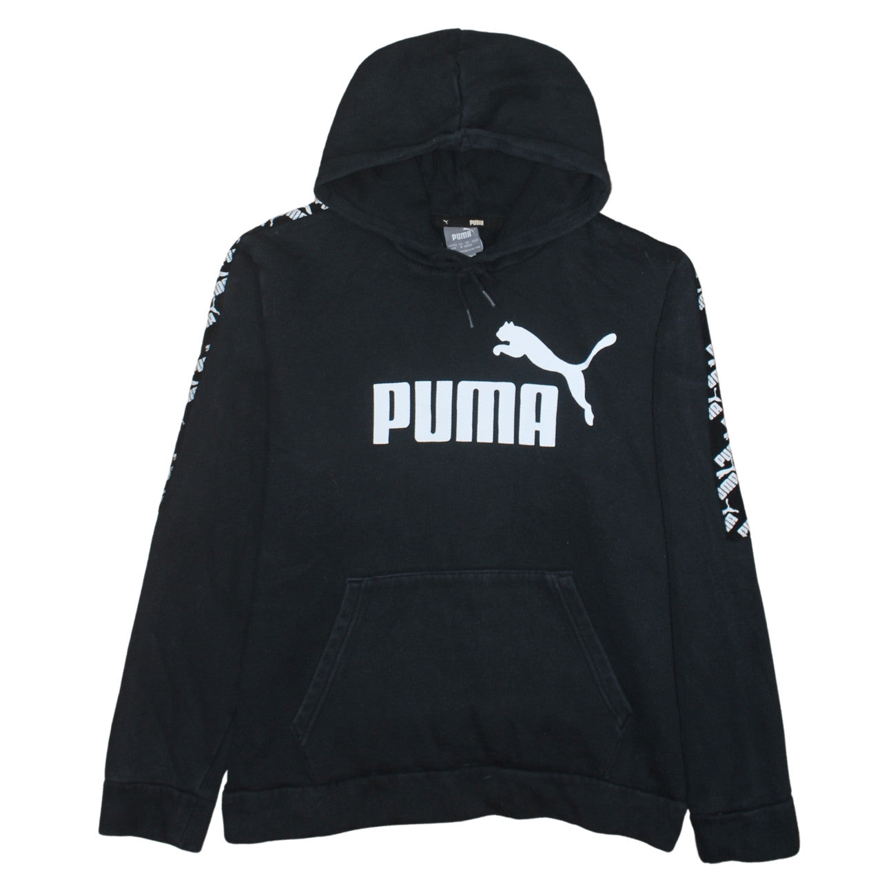 Mens UK Size M PUMA Black Pullover Hoodie