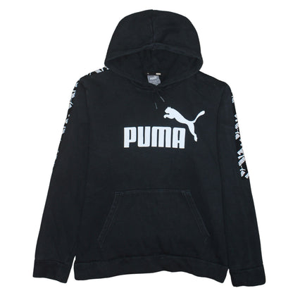 Mens UK Size M PUMA Black Pullover Hoodie