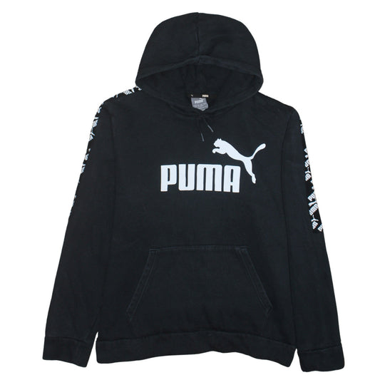 Mens UK Size M PUMA Black Pullover Hoodie