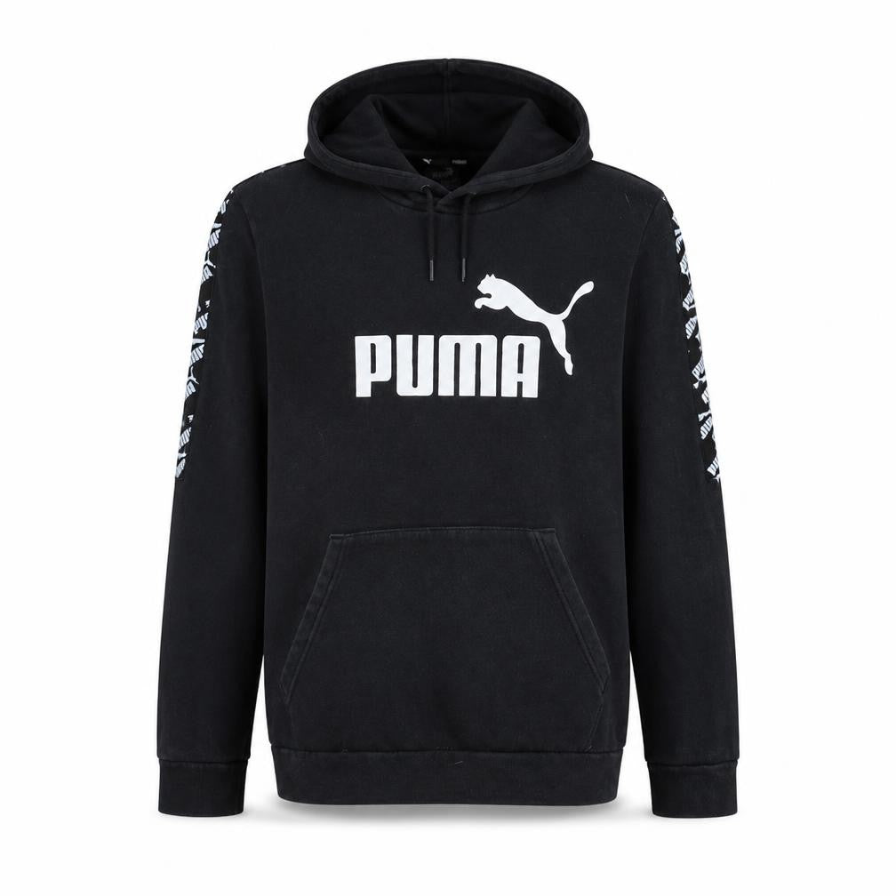 Mens UK Size M PUMA Black Pullover Hoodie