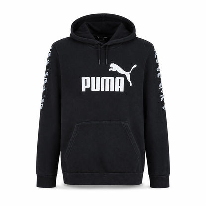 Mens UK Size M PUMA Black Pullover Hoodie