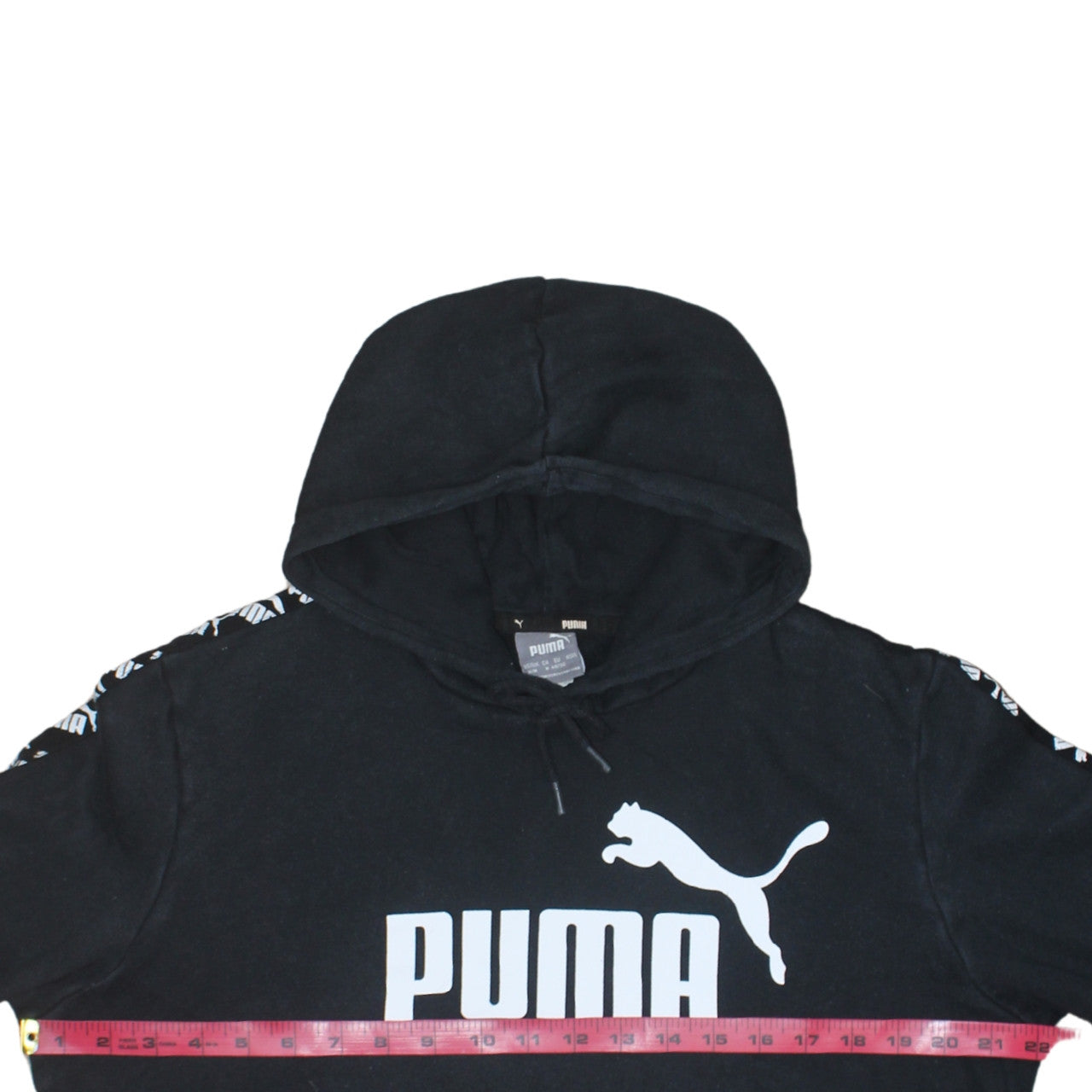 Mens UK Size M PUMA Black Pullover Hoodie