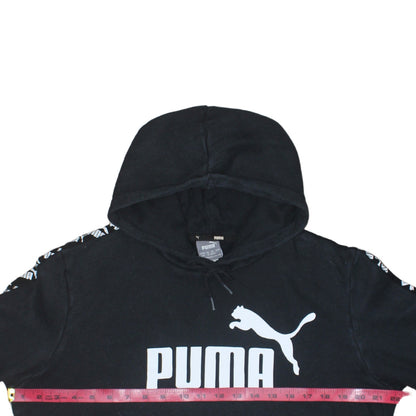 Mens UK Size M PUMA Black Pullover Hoodie