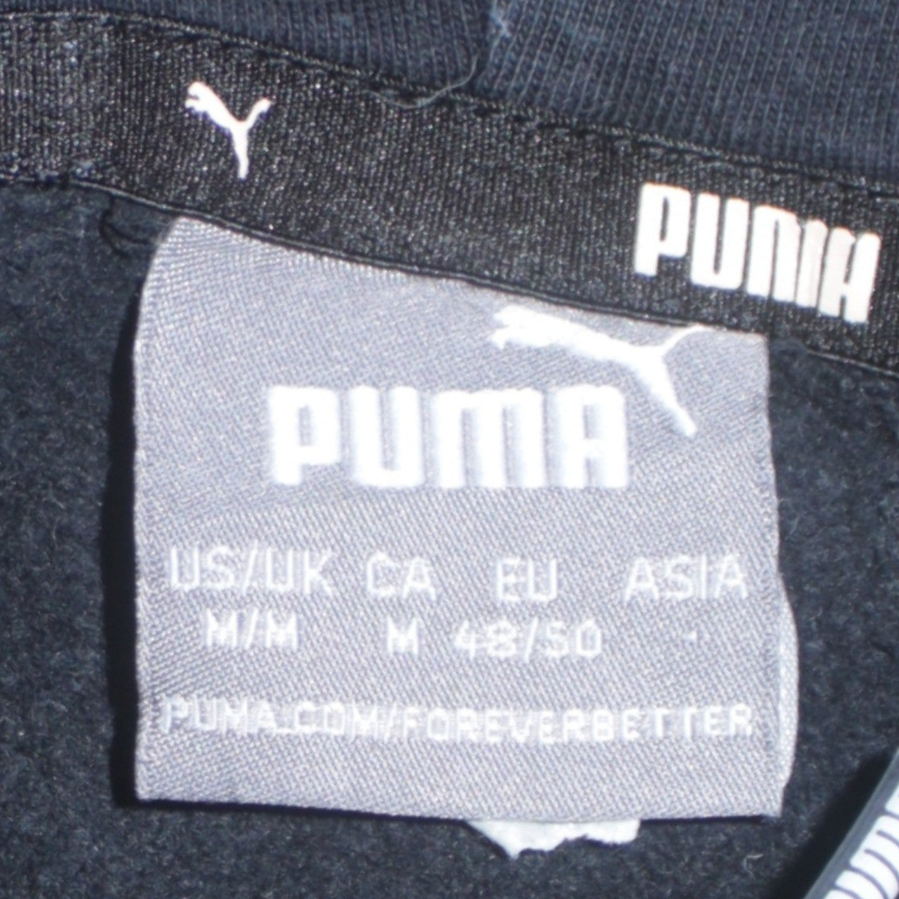 Mens UK Size M PUMA Black Pullover Hoodie