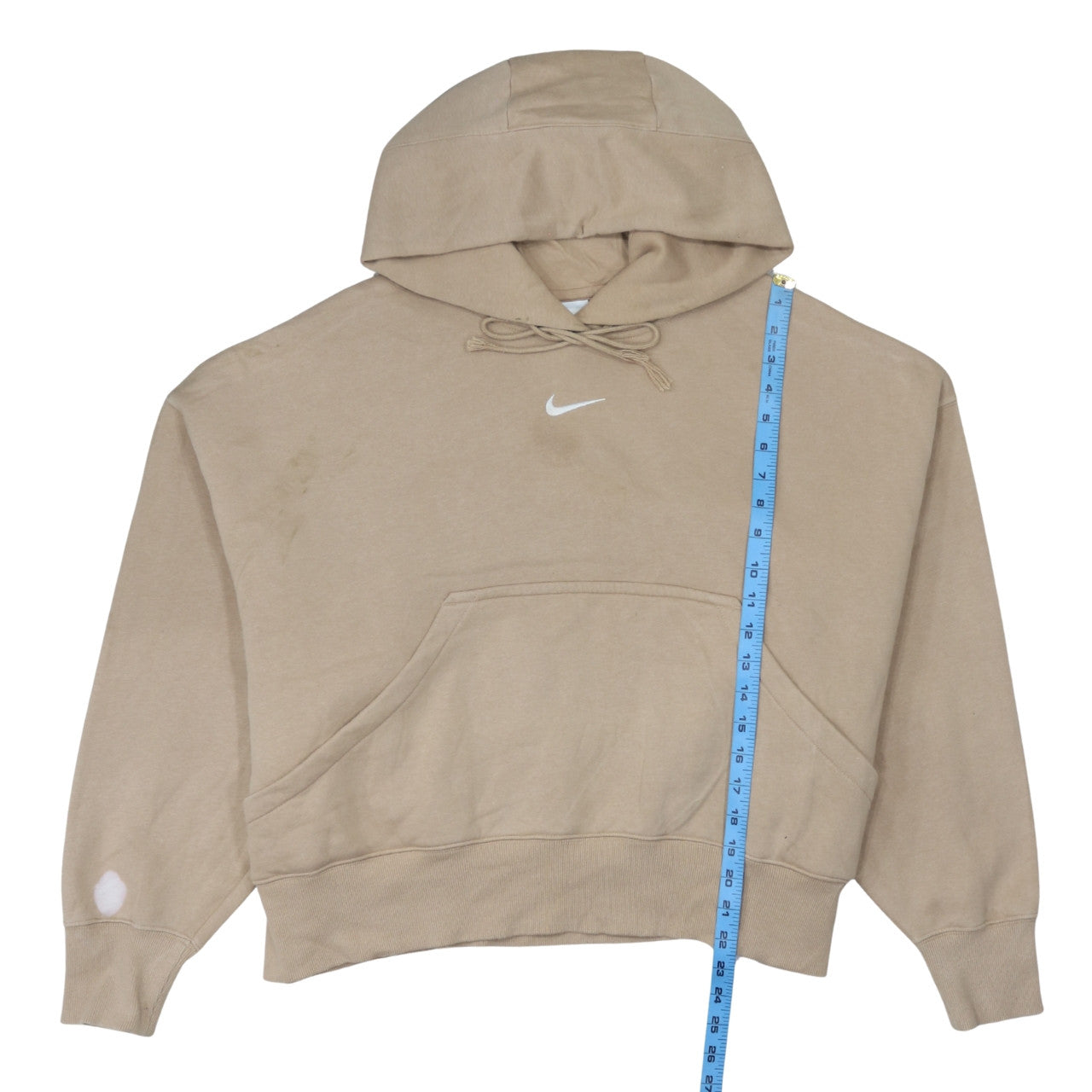 Womens UK Size S Nike Beige Pullover Hoodie