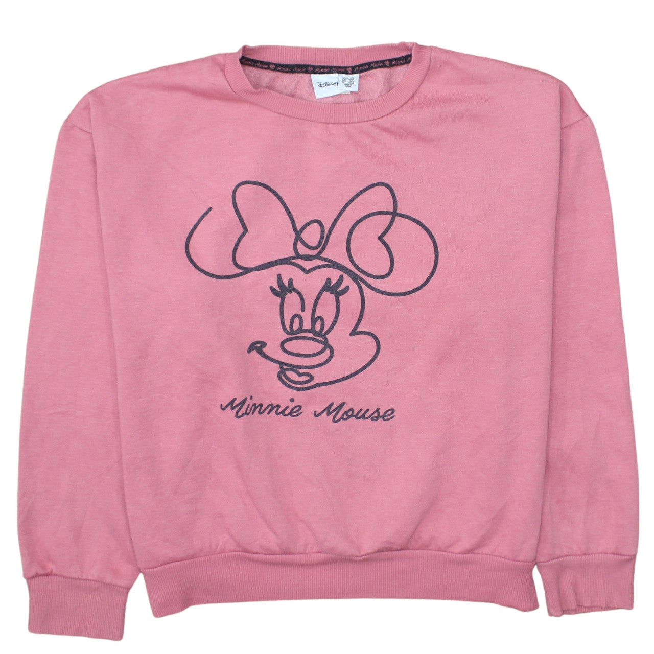 Womens UK Size L Disney Pink Pullover Sweatshirt