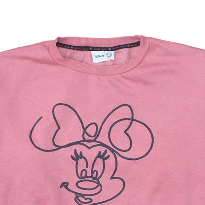 Womens UK Size L Disney Pink Pullover Sweatshirt