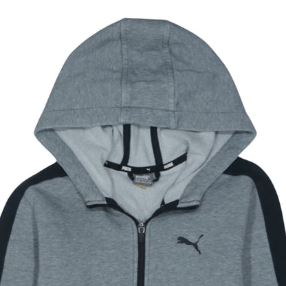 Puma Boys Grey Full Zip Hoodie Size 14 Years Logo Sportswear