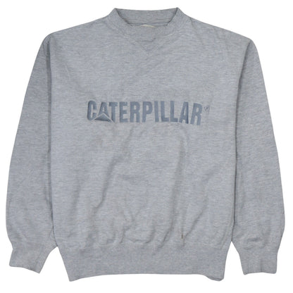 Mens UK Size L Caterpillar Grey Pullover Sweatshirt