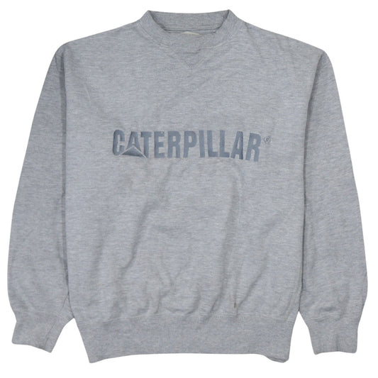 Mens UK Size L Caterpillar Grey Pullover Sweatshirt