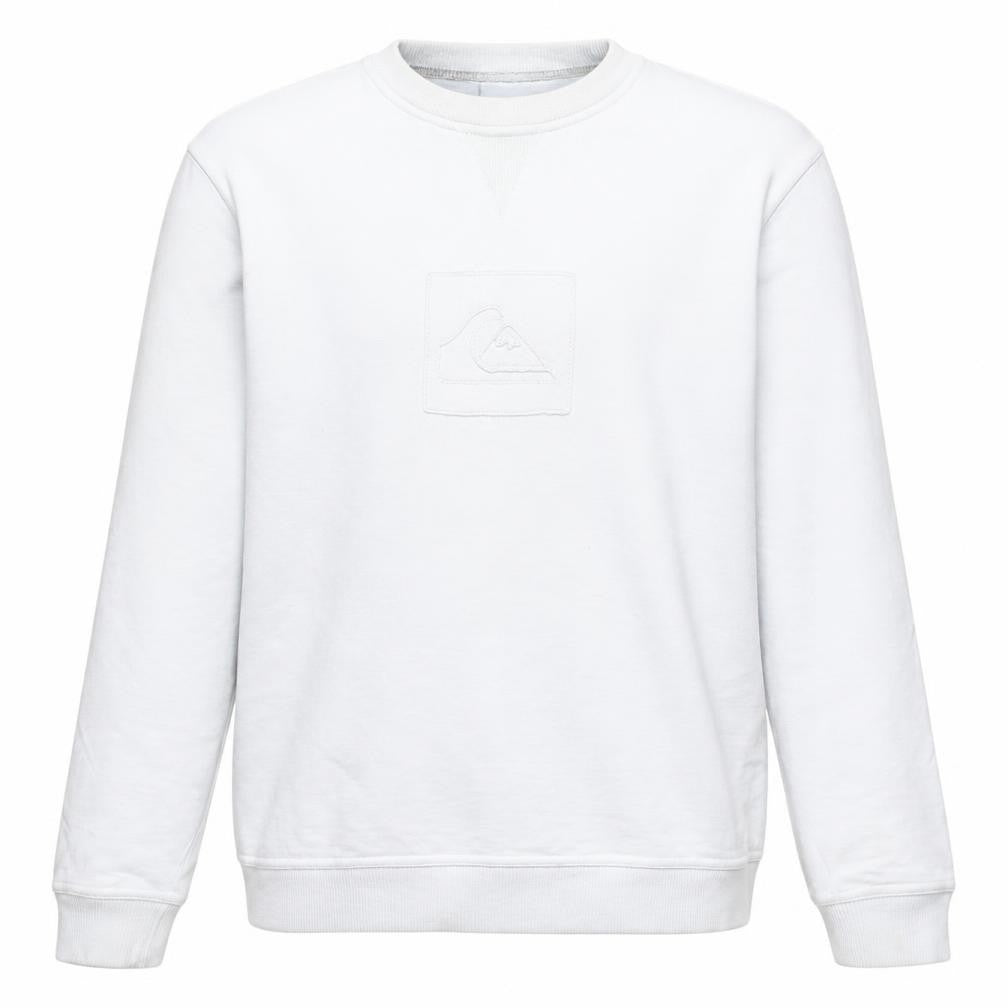 Quiksilver Men's White Crew Neck Pullover Sweatshirt Size L