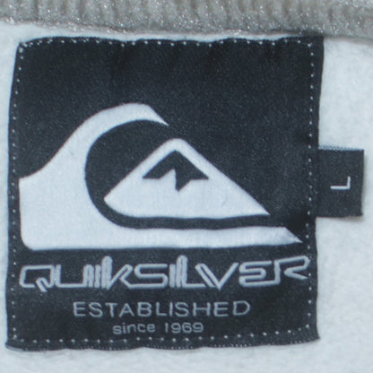 Quiksilver Men's White Crew Neck Pullover Sweatshirt Size L