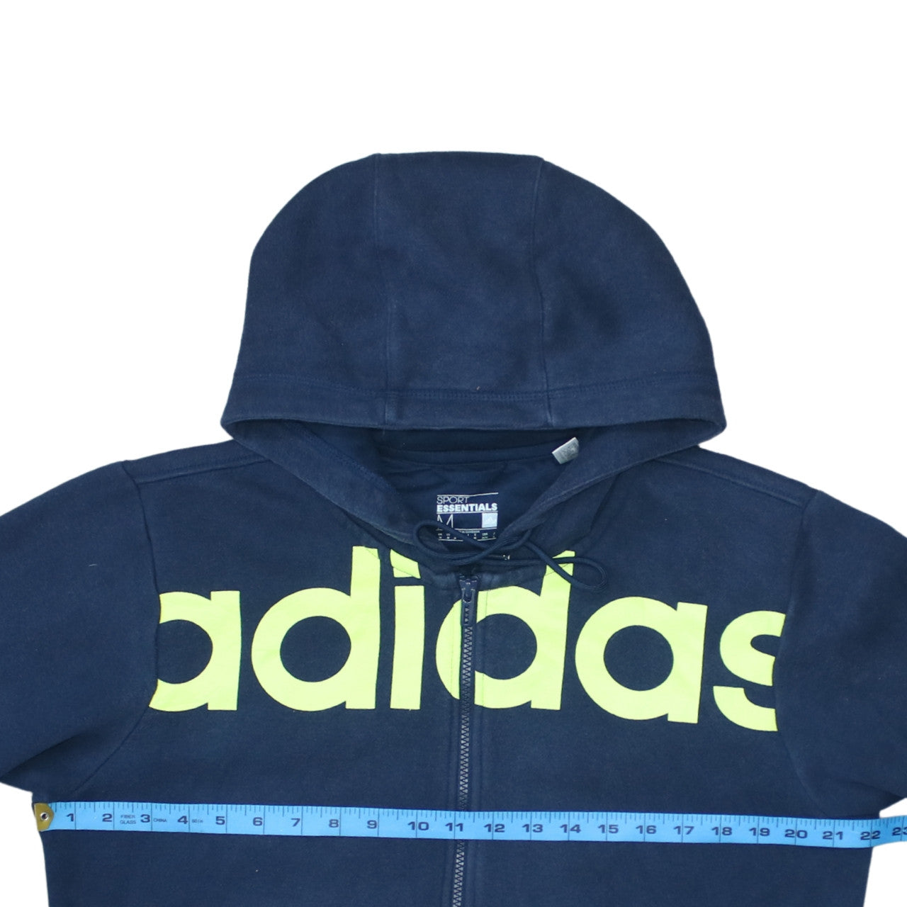 Mens UK Size M adidas Blue Full Zip Hoodie
