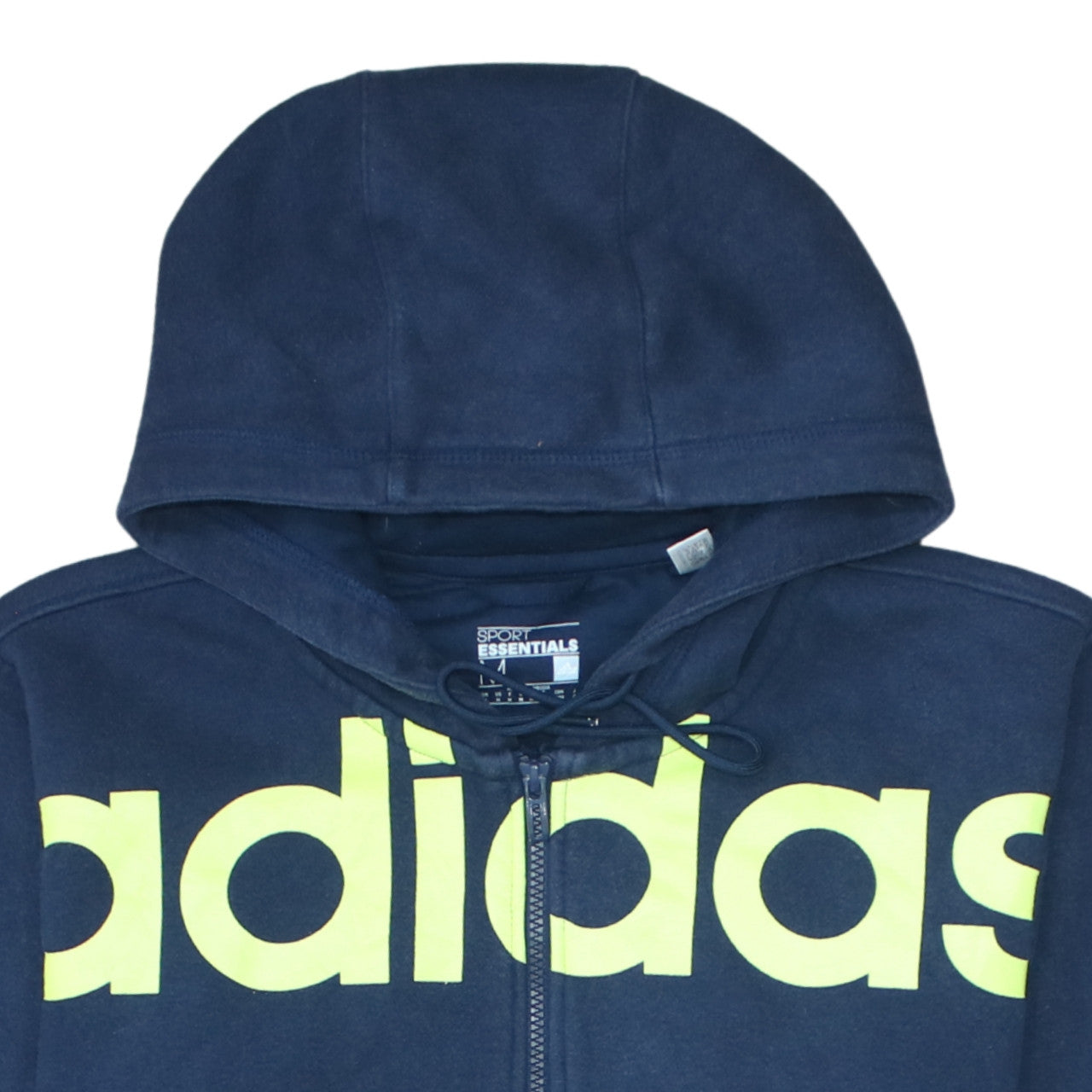 Mens UK Size M adidas Blue Full Zip Hoodie