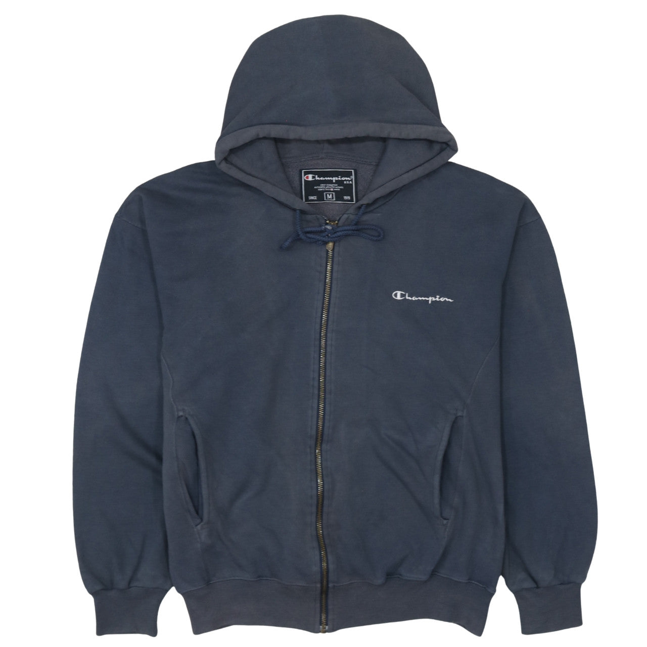 Womens UK Size M Champion Blue Full Zip Hoodie