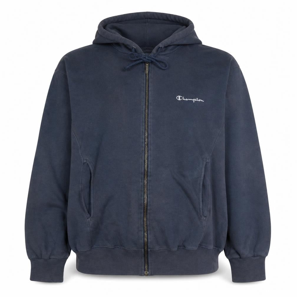 Womens UK Size M Champion Blue Full Zip Hoodie
