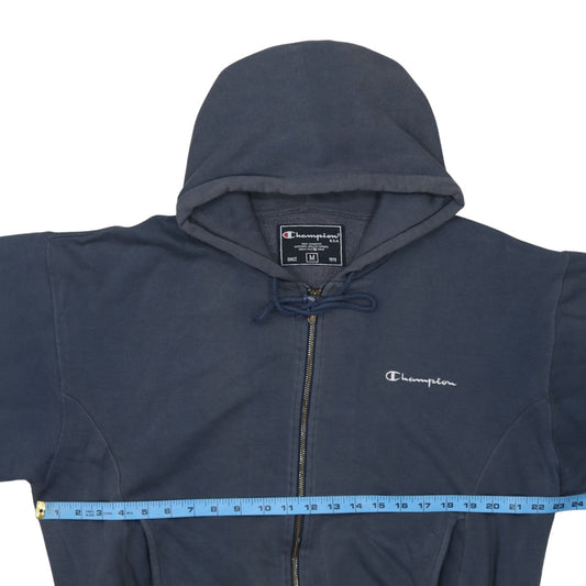 Womens UK Size M Champion Blue Full Zip Hoodie