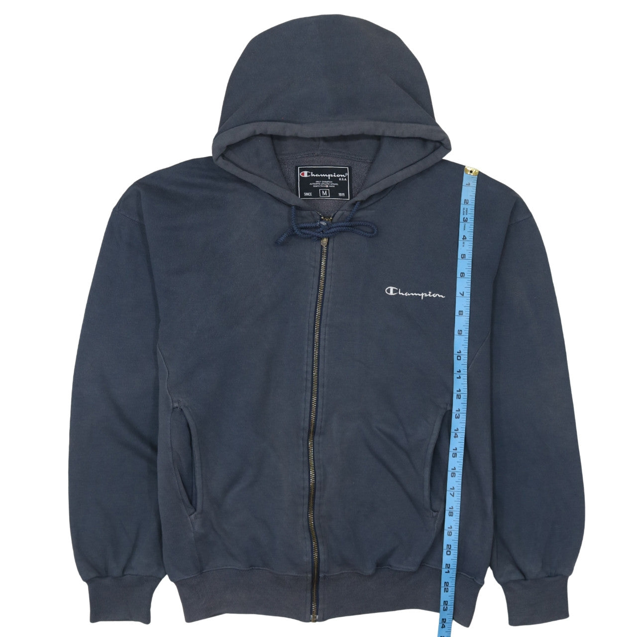 Womens UK Size M Champion Blue Full Zip Hoodie