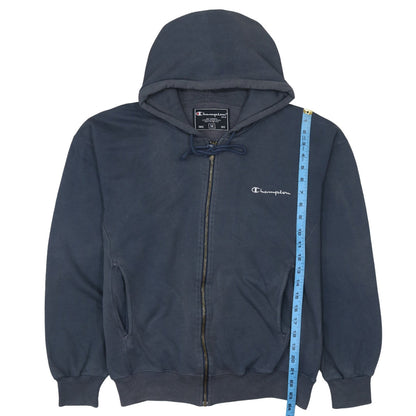 Womens UK Size M Champion Blue Full Zip Hoodie