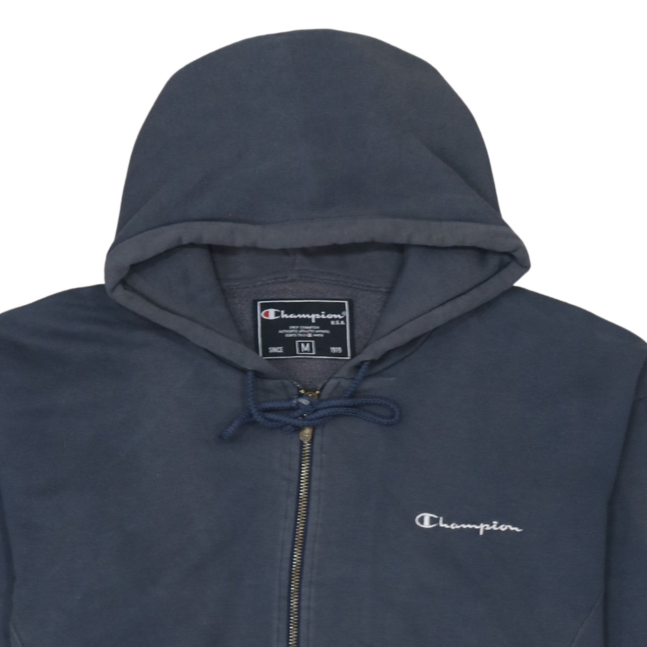 Womens UK Size M Champion Blue Full Zip Hoodie