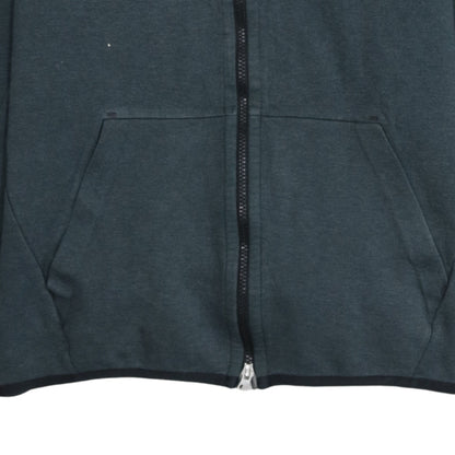 Nike Men's Green Full Zip Hoodie Size M Lightweight Sportswear