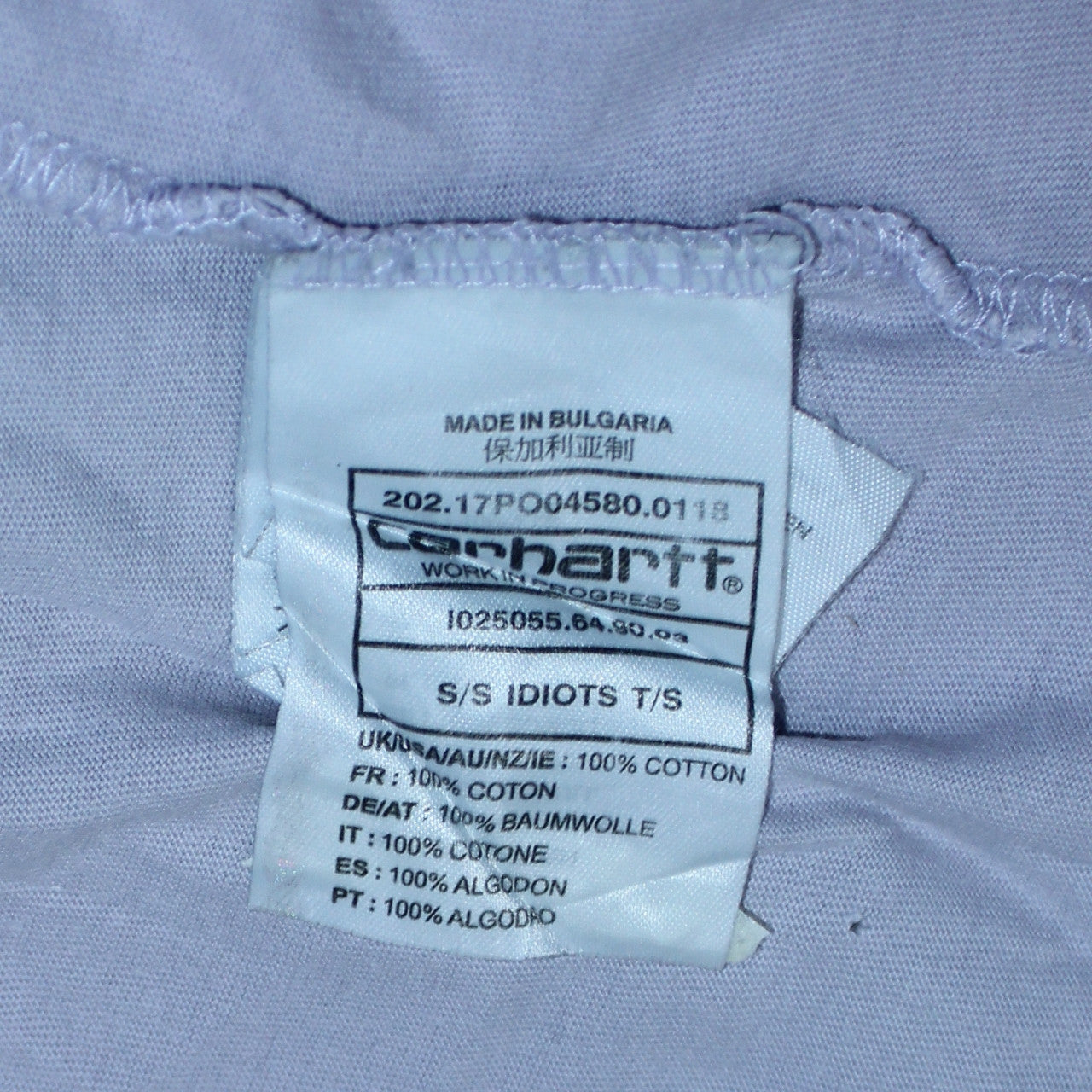 Mens UK Size S Carhartt White  T-Shirt