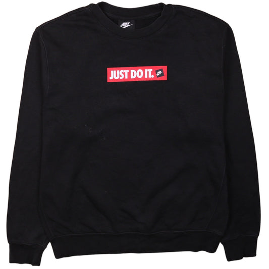 Mens UK Size M Nike Black Pullover Sweatshirt
