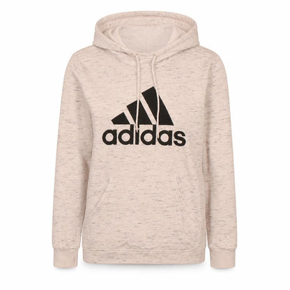 Adidas Womens Beige Pullover Hoodie XS Logo Graphic Sweatshirt
