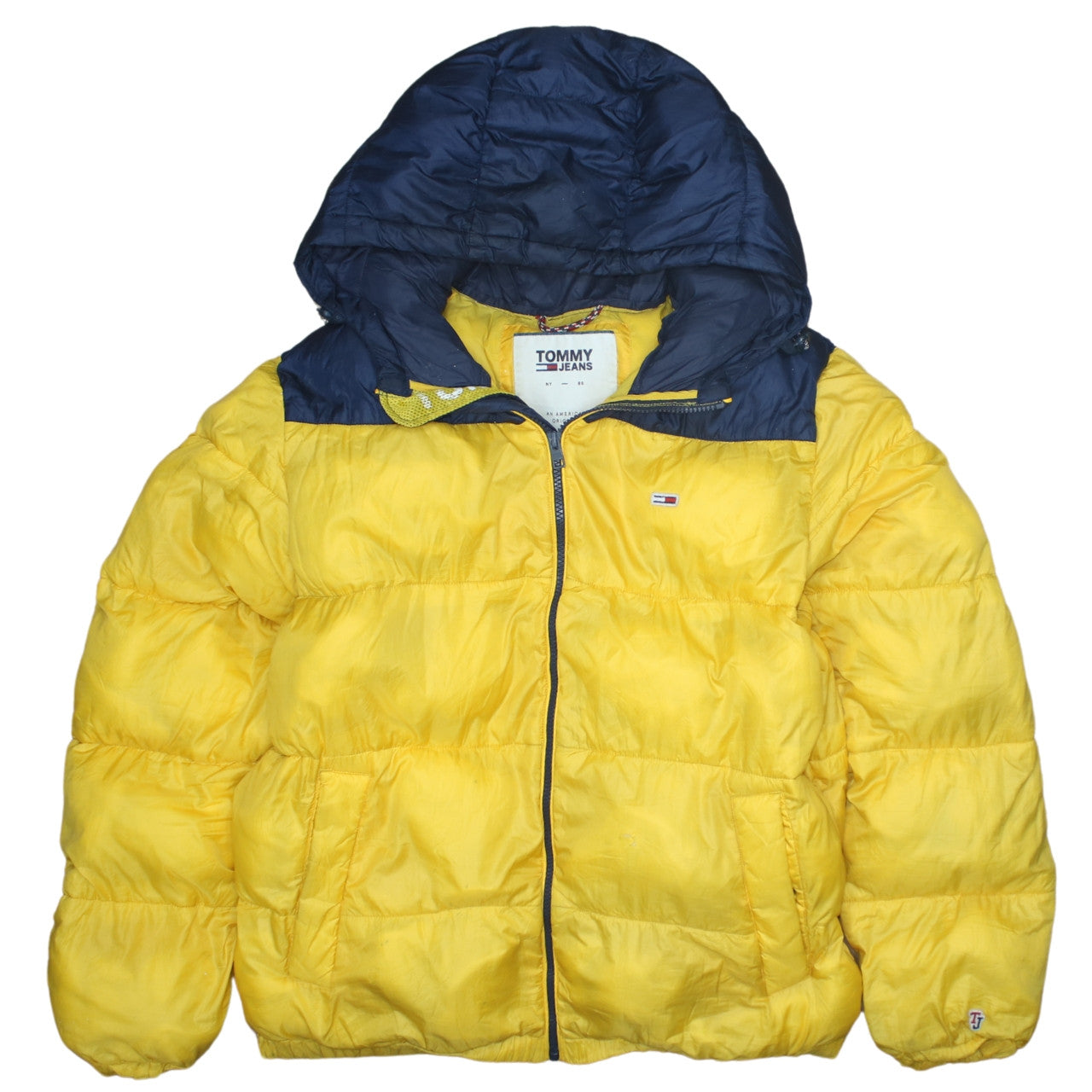 Mens UK Size XL Tommy Jeans Yellow Puffer Jacket