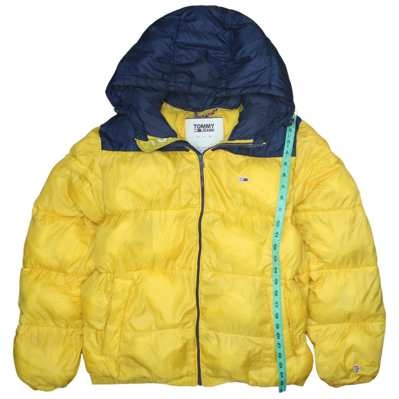 Mens UK Size XL Tommy Jeans Yellow Puffer Jacket