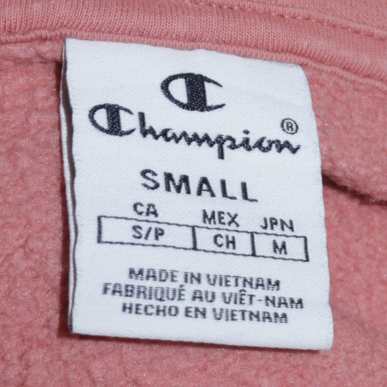 Womens UK Size S Champion Pink Pullover Hoodie