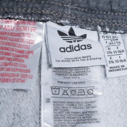adidas Boys Grey Jogger Trousers 15-16 Years Fleece Activewear Pants