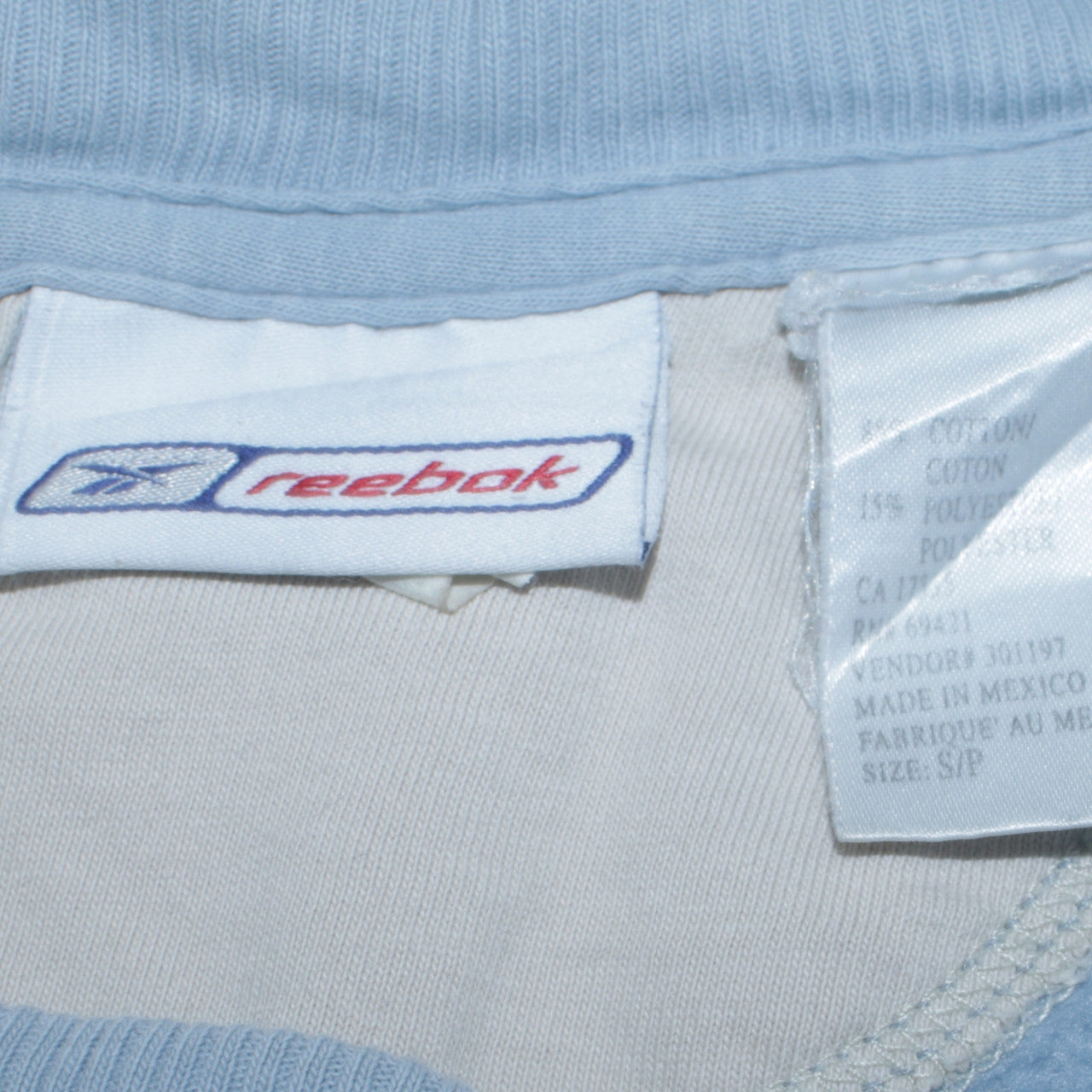 Womens UK Size S Reebok Blue Pullover Sweatshirt