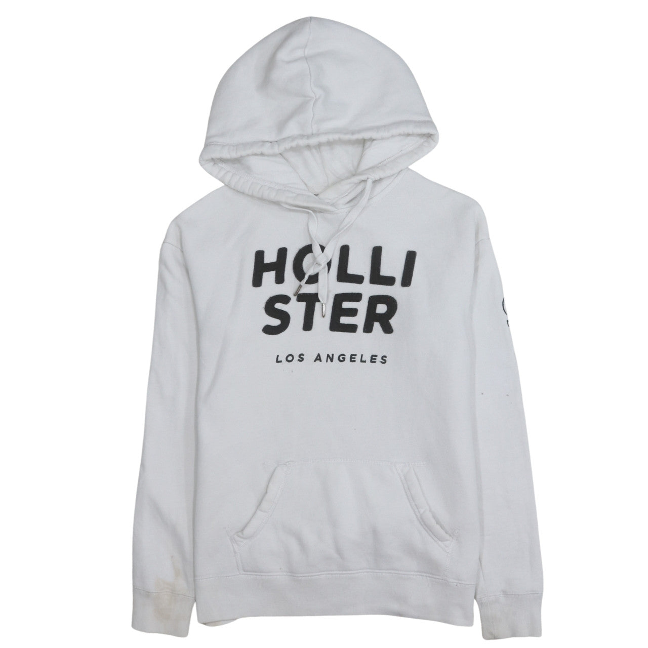 Mens UK Size S Hollister White Pullover Hoodie