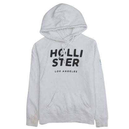 Mens UK Size S Hollister White Pullover Hoodie