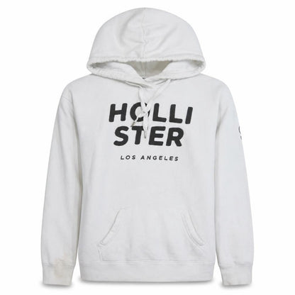 Mens UK Size S Hollister White Pullover Hoodie