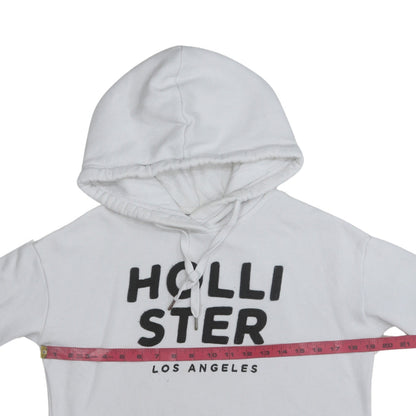 Mens UK Size S Hollister White Pullover Hoodie